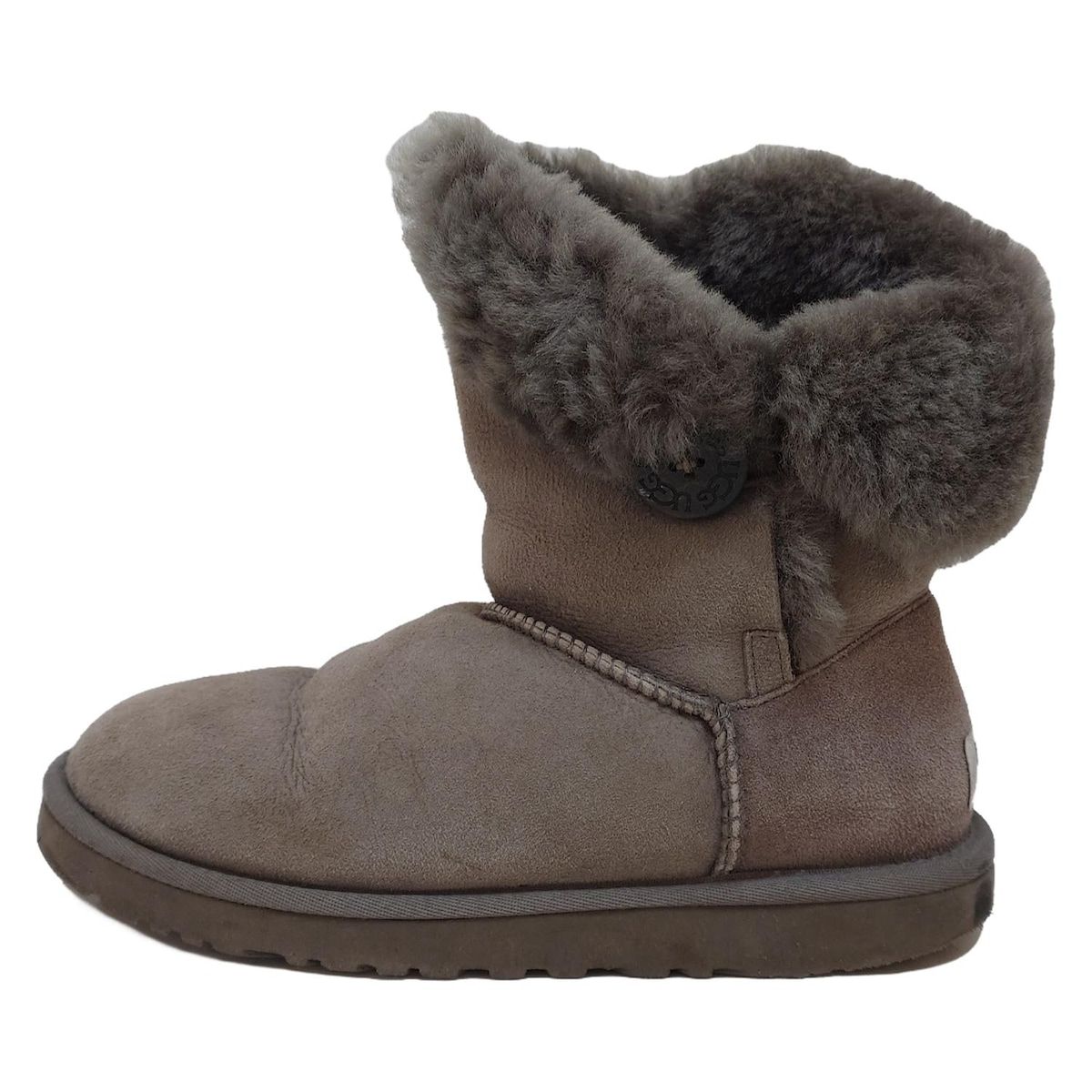 【半額】 UGG(アグ) ショートブーツ ムートン グレー - レディース 24 靴