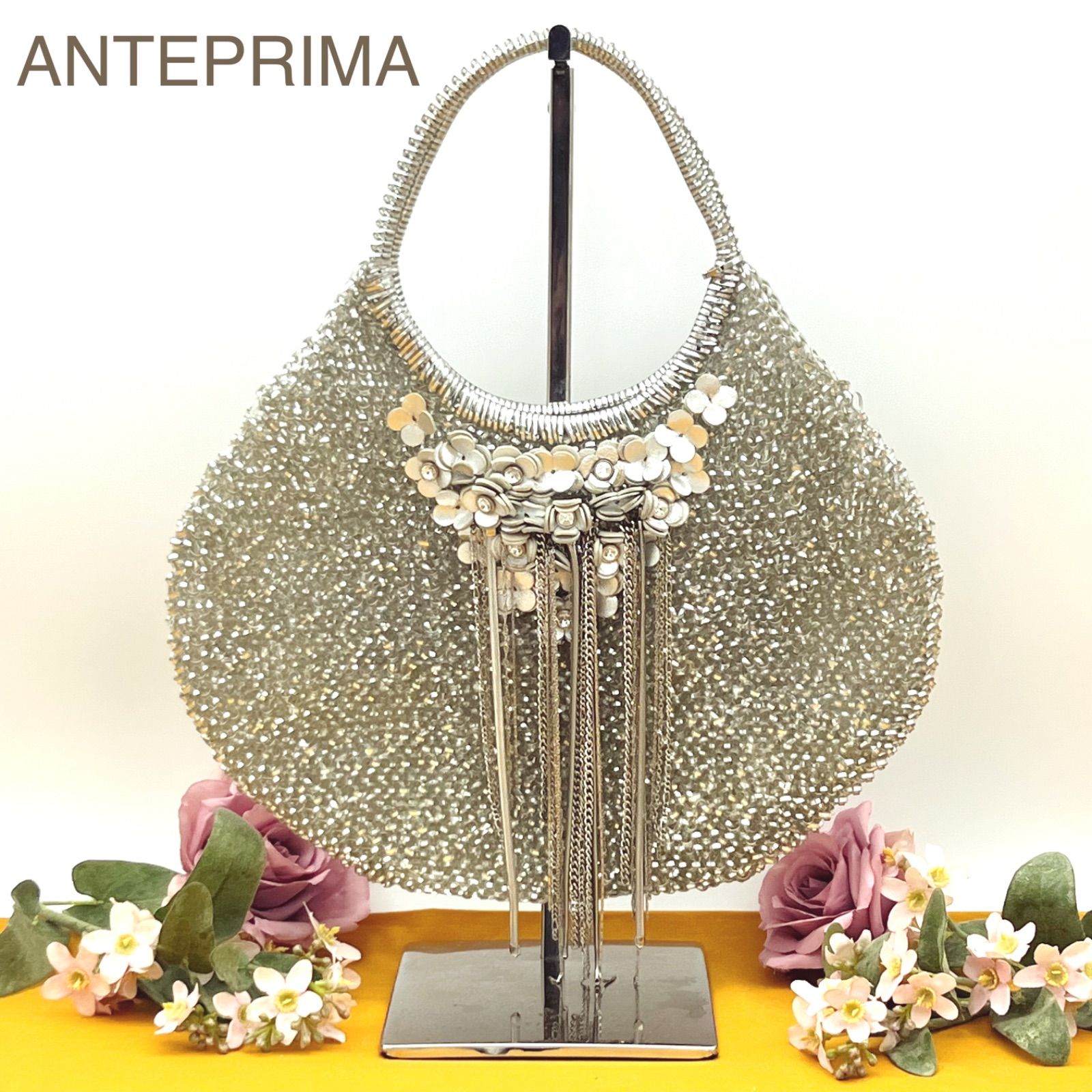✨極美品✨希少✨アンテプリマ シルバー ワイヤーバッグ フラワー 