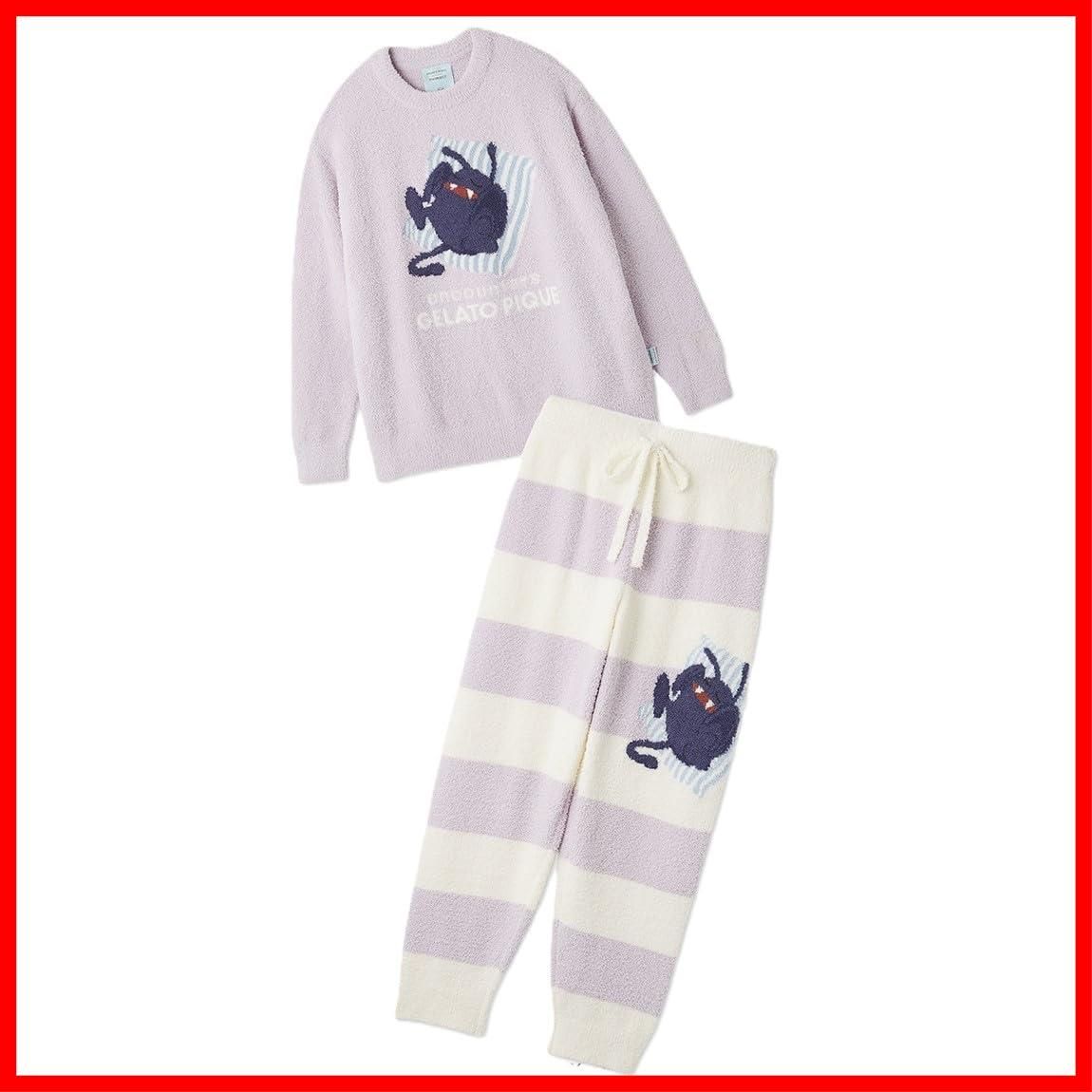 ジェラート ピケ ドラゴンクエスト レディース ベビモコプルオーバー-ボーダーロングパンツセット PWNT255010