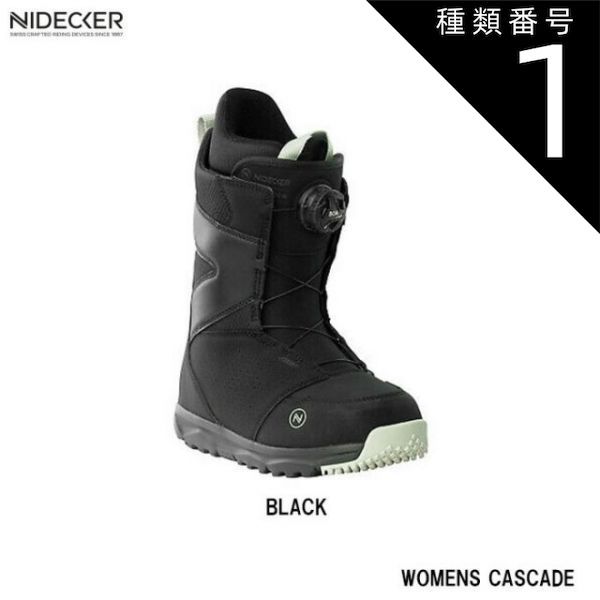 スノーボード NIDECKER CASCADE W BLACK 24.5 nidecker-cascade-snowboard-