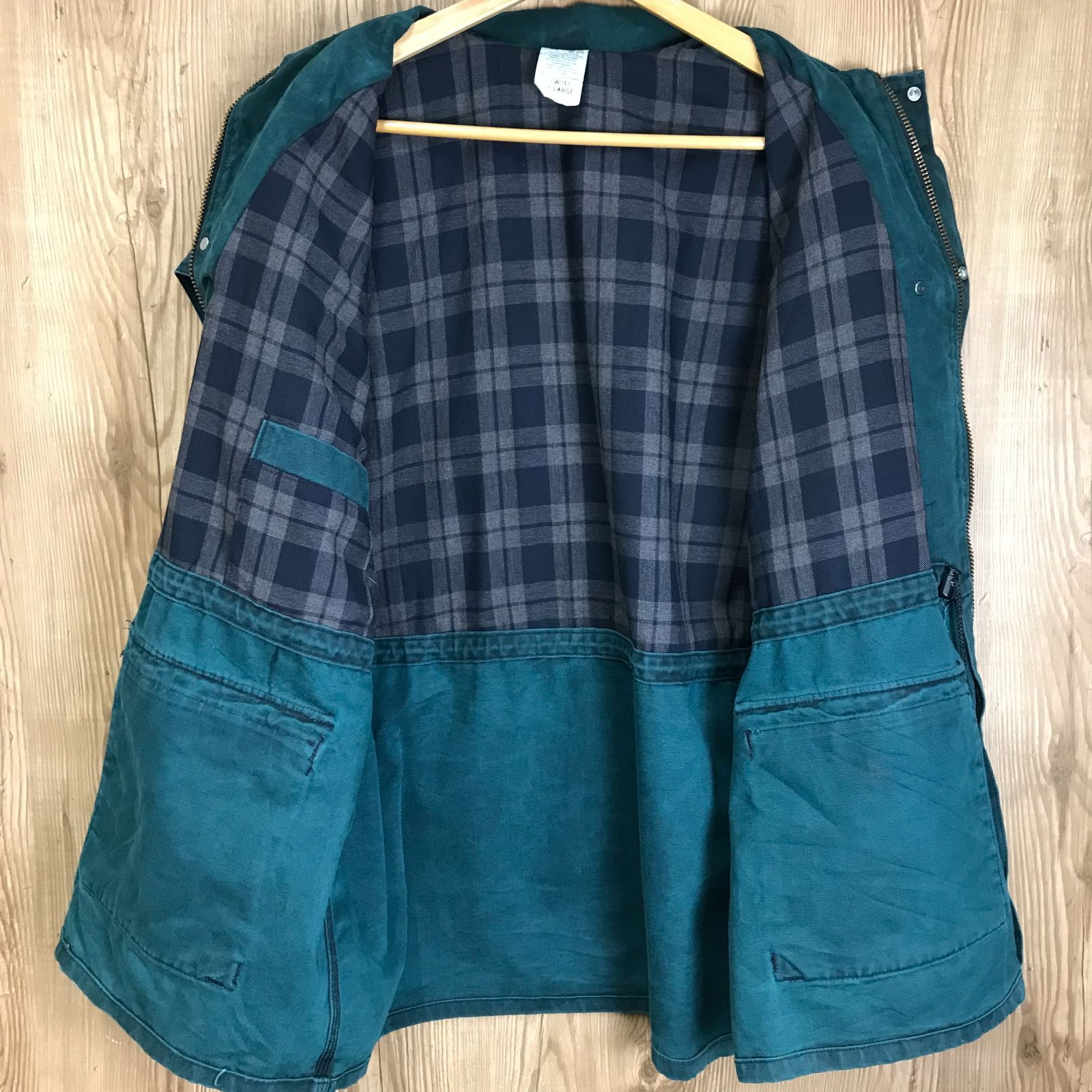 廃盤 レア 80???90s VINTAGE USA製 Carhartt ダックジャケット 緑色