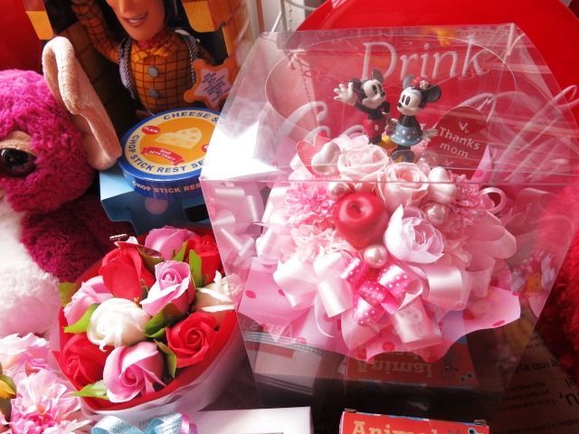 ミッキー ミニー入り 花 プリザーブドフラワー入り ケース付き ハー