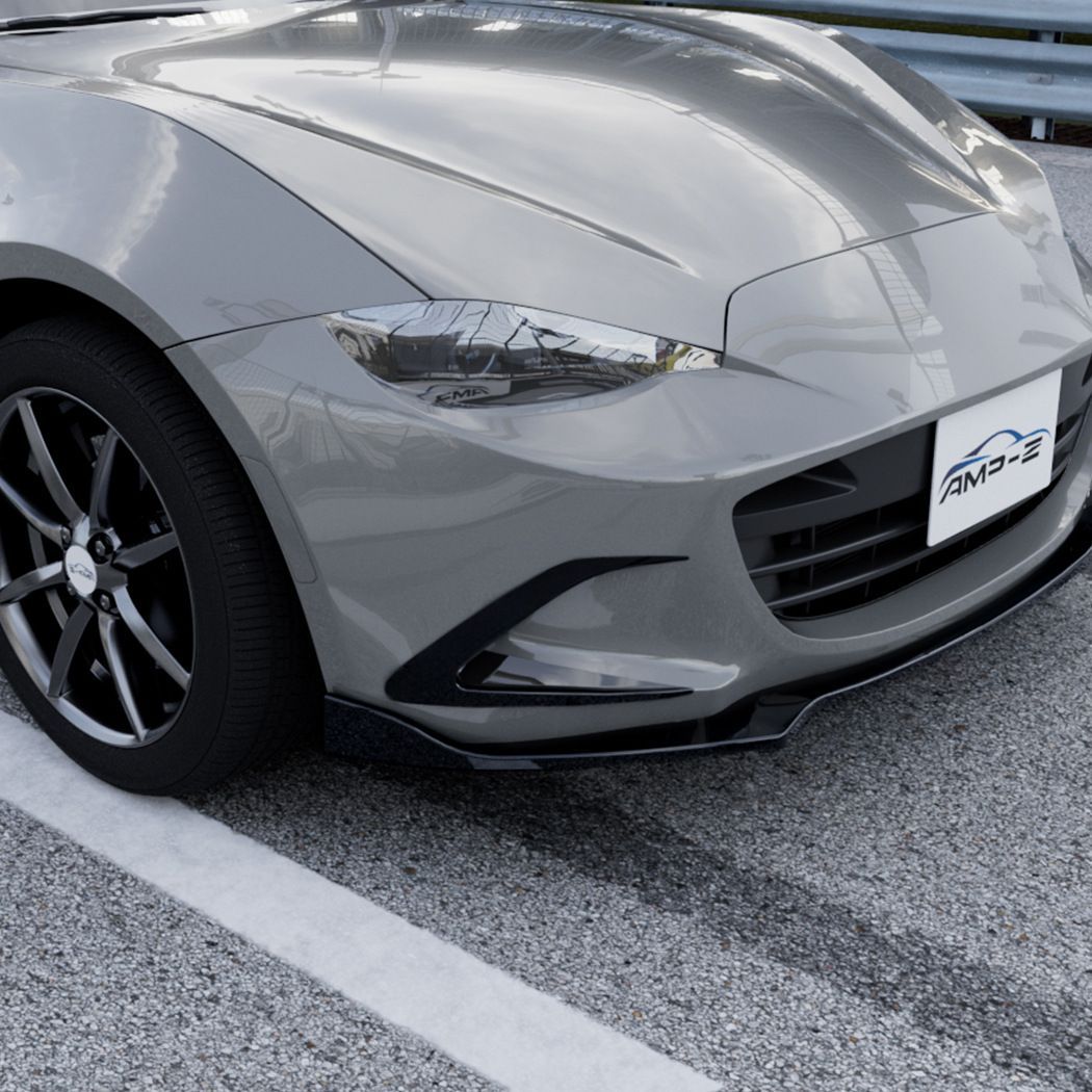 自動車パーツ メンズ スポーティ系 マツダ MX-5 Miata ND 2016年以降 フロントカナード グリルカバー 外装カスタム ピアノブラック カーボン調