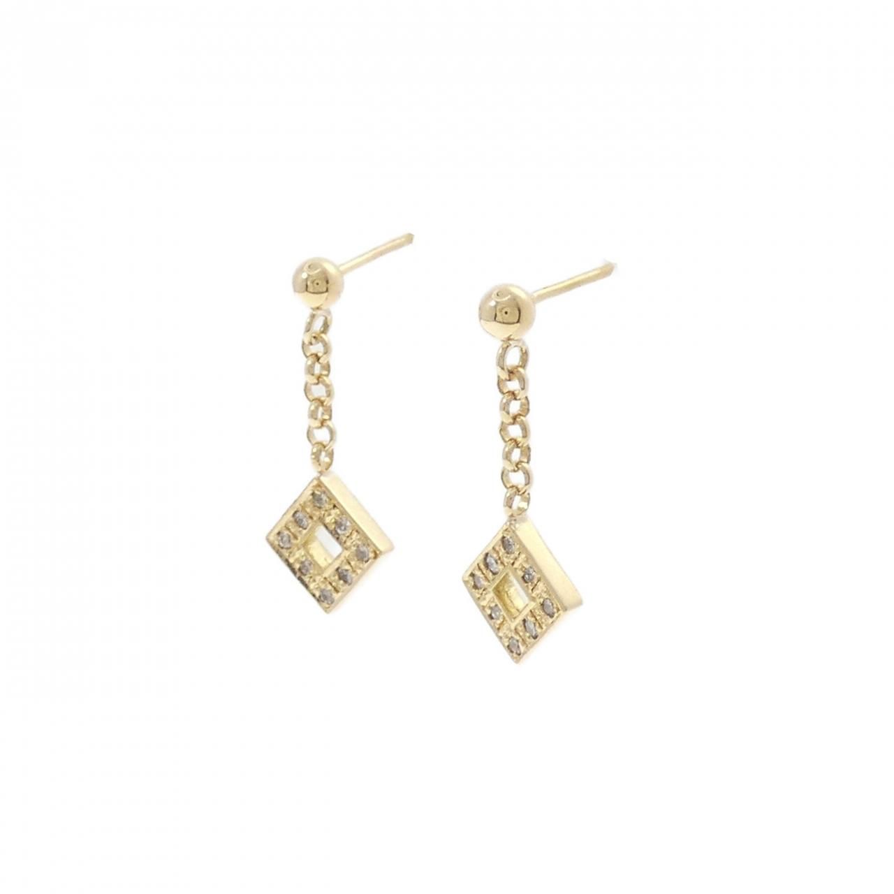 K18YG ダイヤモンド ピアス 0.10CT K18WG ダイヤモンド ピアス 0.10CT