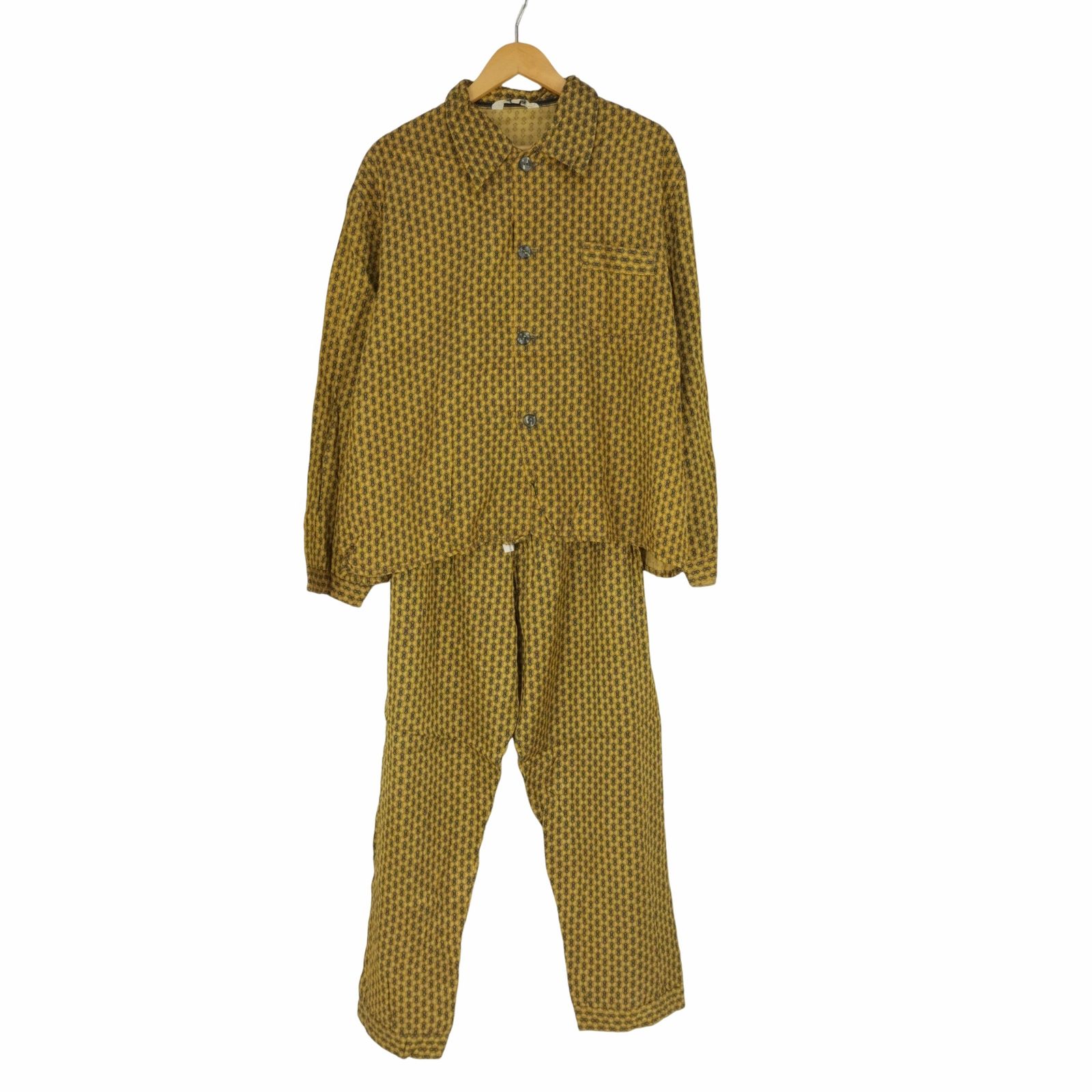 ユーズドフルギ USED古着 総柄 パジャマシャツ パジャマパンツ セットアップ メンズ  52/54