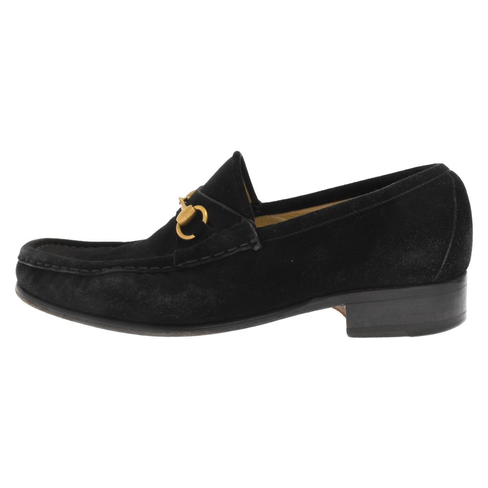 GUCCI (グッチ) ホースビット スウェードローファー ブラック 110 0009