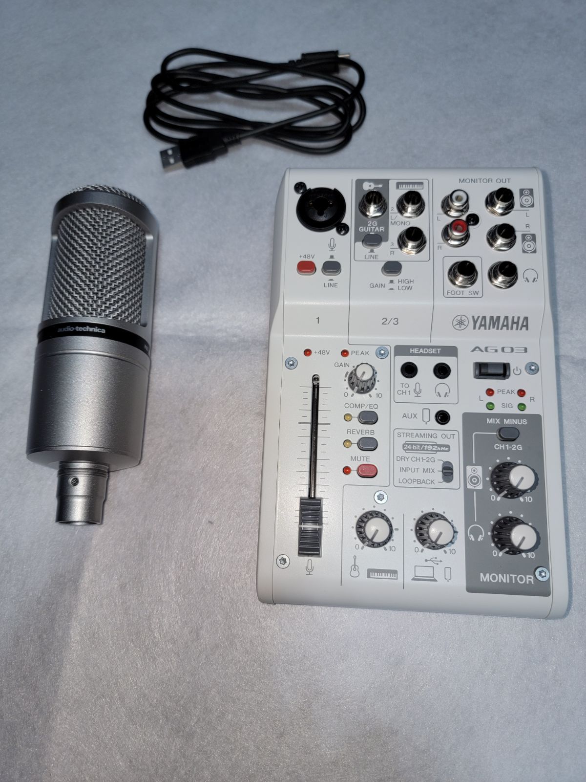Yamaha AG03 オーディオインターフェース AT2020 マイク セット AG-03 オーディオインターフェース マイク セット AG03 AT2020