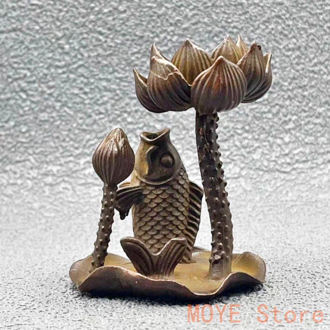 銅製 童子元宝炉 龍鳳香炉 室内薫香炉 香道具 茶道具 工芸品 置物 銅製