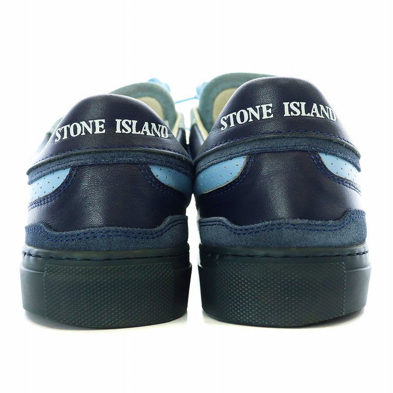 ストーンアイランド STONE ISLAND by Diemme スニーカー ローカット レザー スエード 41 26cm 水色 /KU ■BM