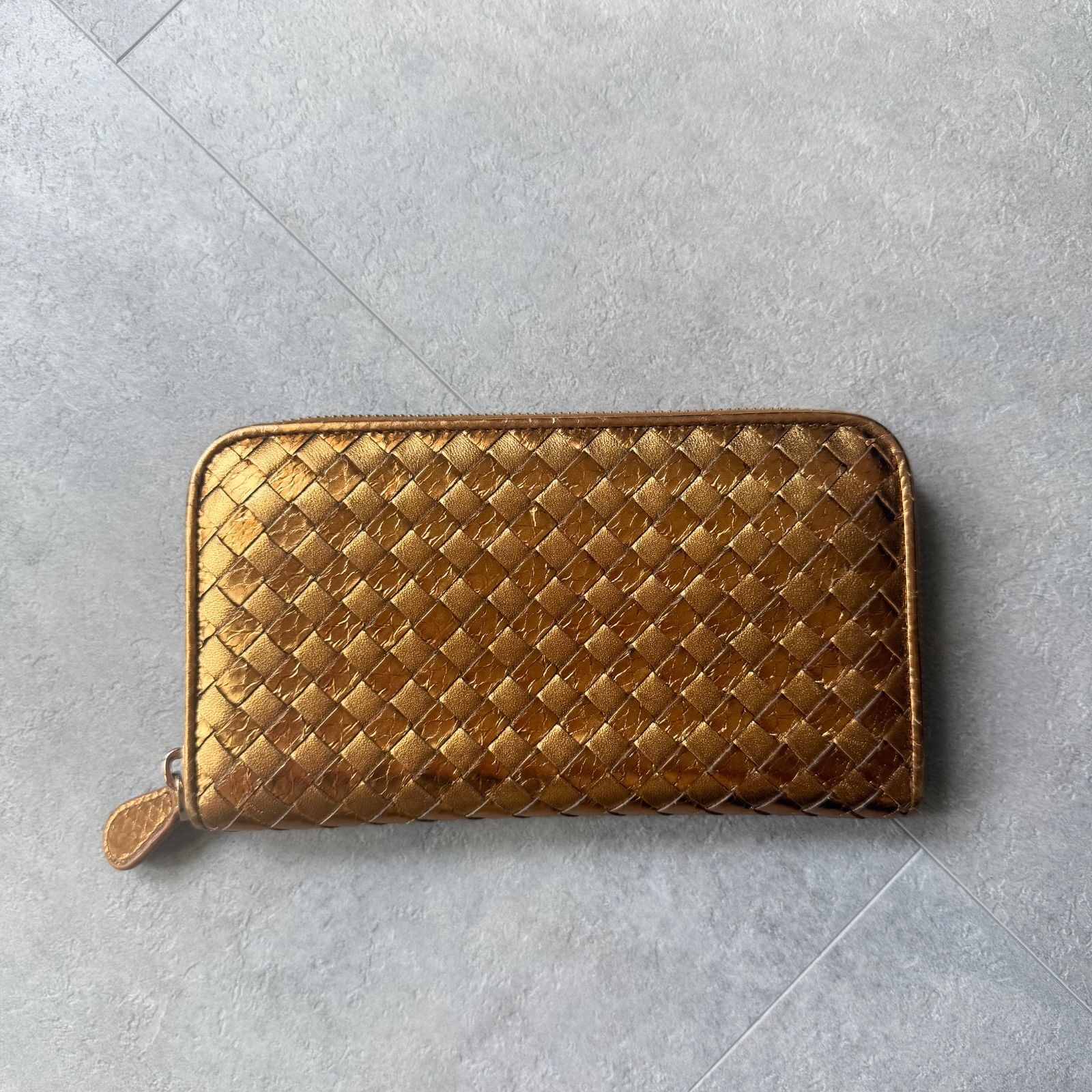 未使用級 極美品 BOTTEGA VENETA ボッテガヴェネタ ラウンドファスナー  