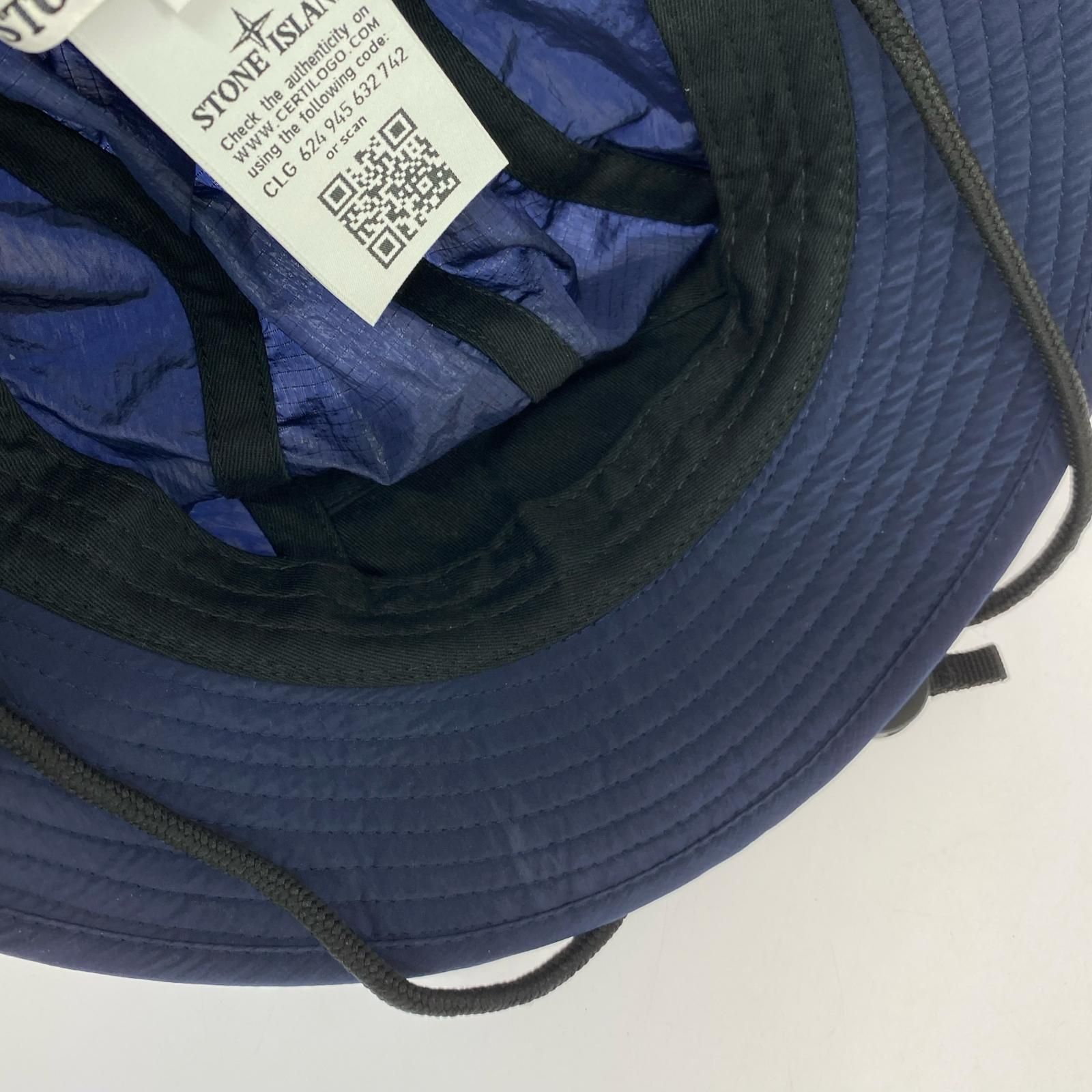 STONE ISLAND ハット ネイビー L Stone バケットハット ネイビー Stone