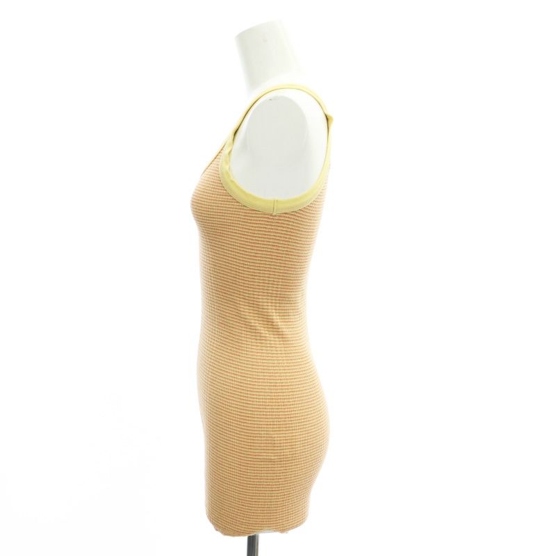 FUMIKA_UCHIDA - 【美品】  FUMIKA UCHIDA / フミカウチダ | Needle Drawing/BORDER U-NECK NO-SLEEVE / ノースリーブ トップス | F | オレンジ | レディース FUMIKA_UCHIDA - 【美品】 FUMIKA UCHIDA / フミカウチダ