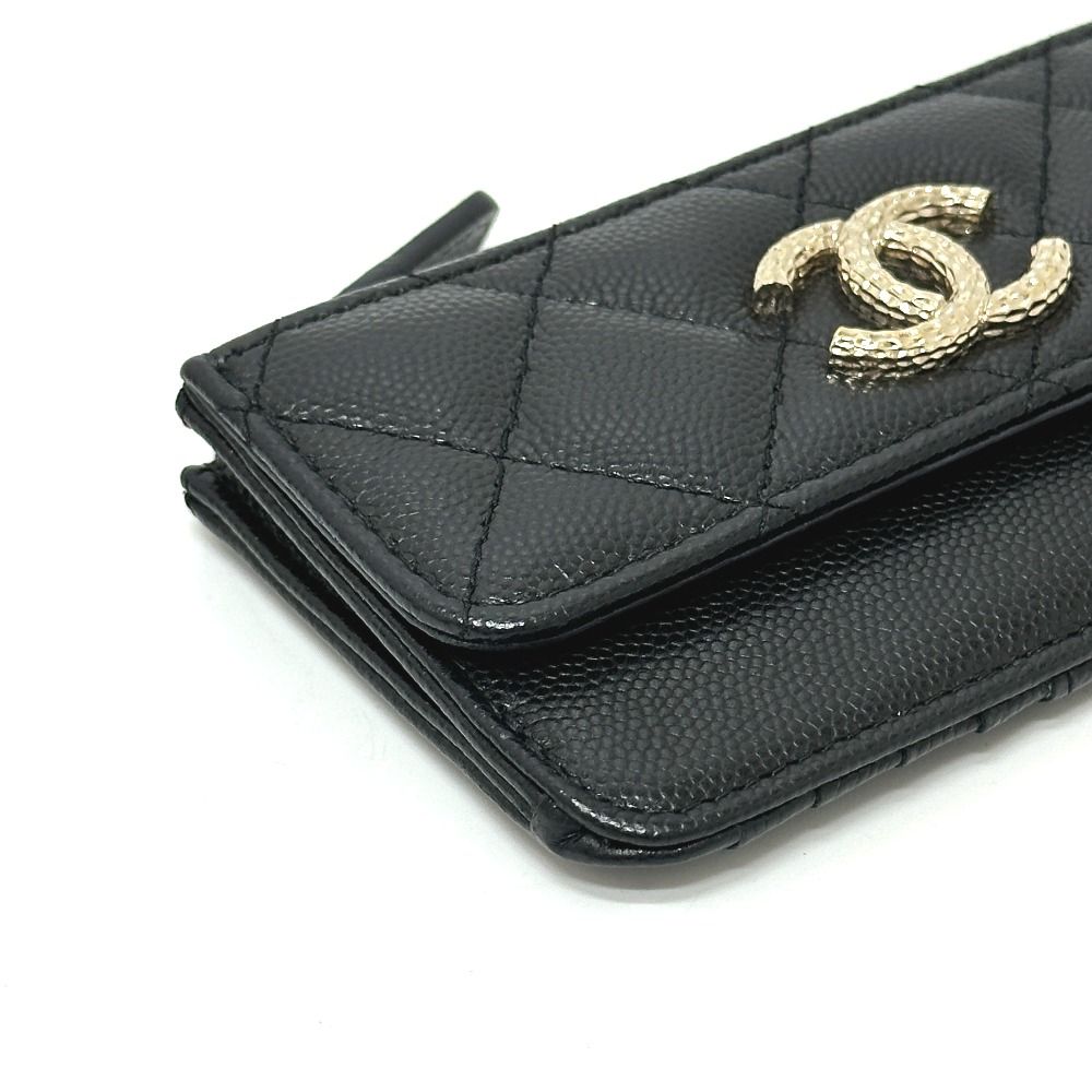 CHANEL ブラック キャビアスキン コインケース CHANEL シャネル コインケース キャビアスキン COIN CASE