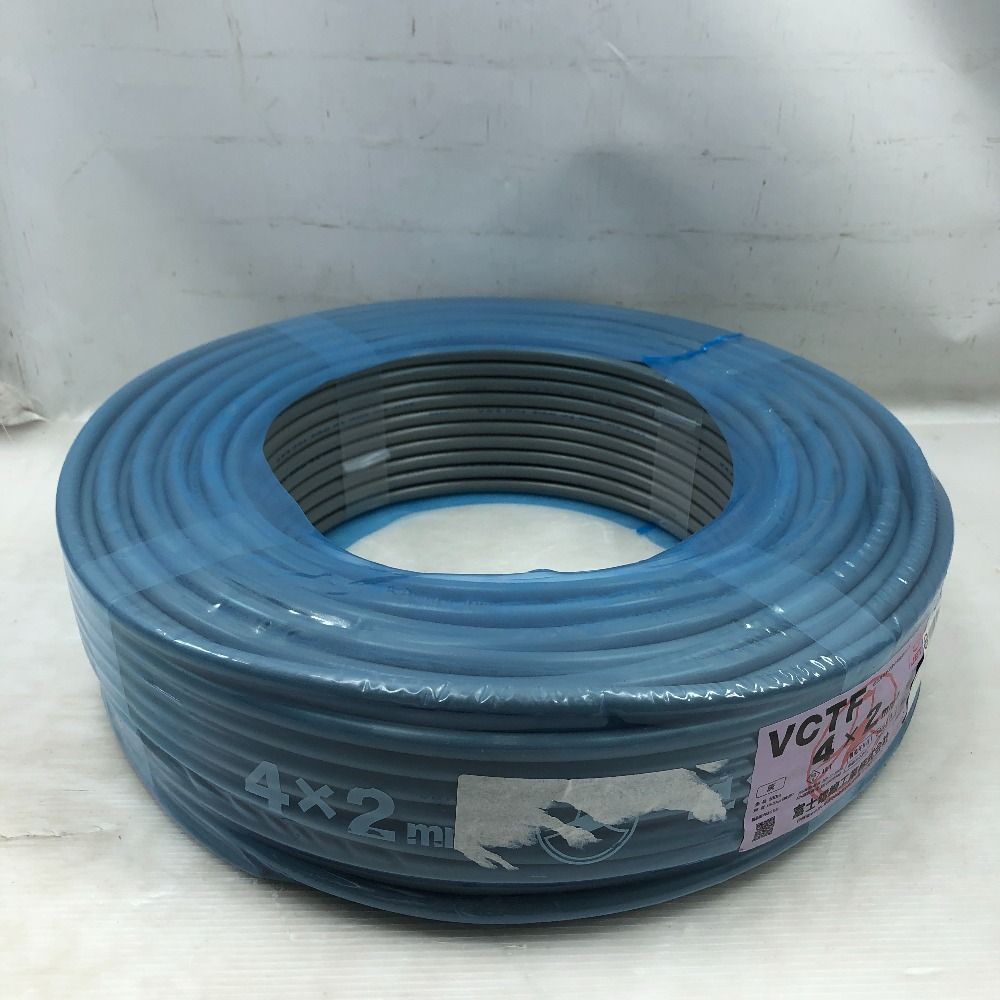 富士電線工業 工具 電材 VCTF ♥品 S 4x2 7月 令和7年 グレー