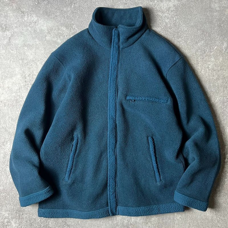 90s LLBean エルボーパッチ フルジップ フリース ジャケット / 90年代 