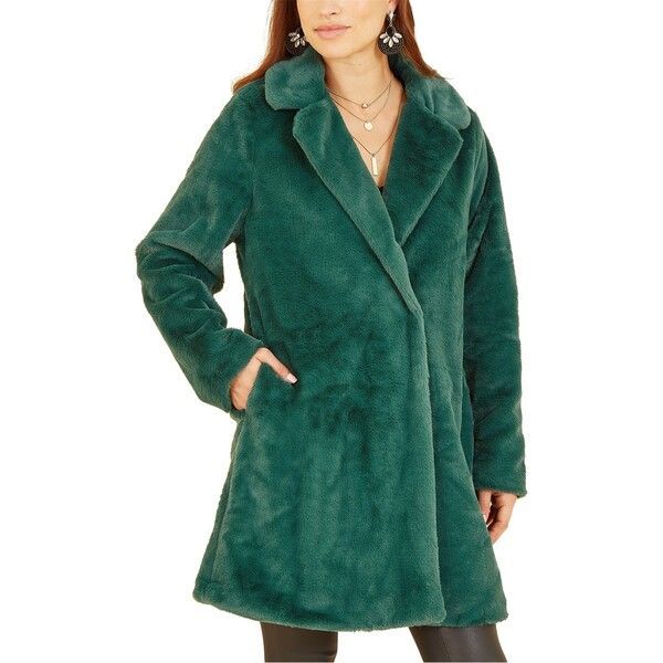 【送料無料】 ユミキム レディース コート アウター Yumi Green Faux Fur Coat Green