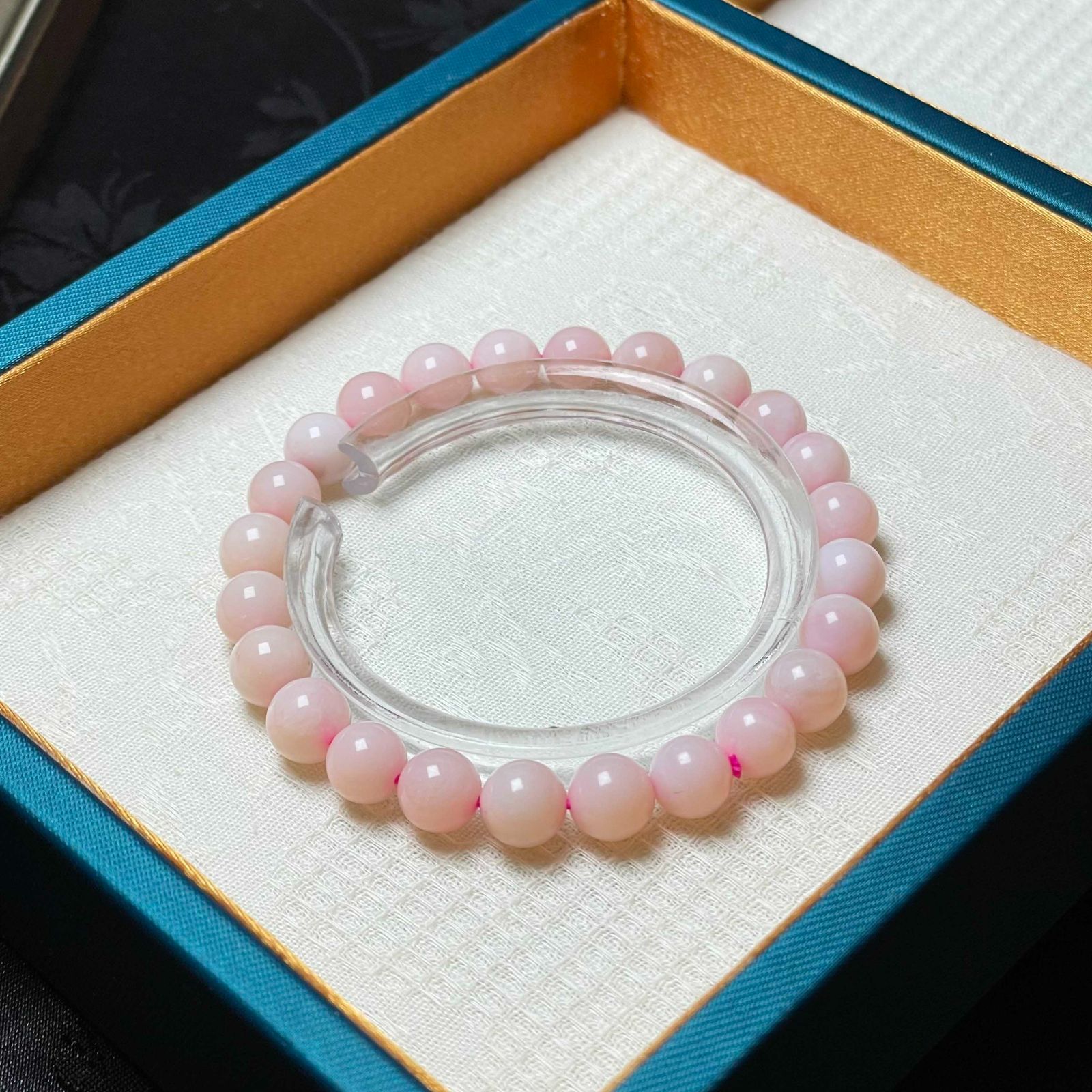 10%OFF 絶賛 EU製☆ピンクオパール☆パワーストーン ブレスレット 