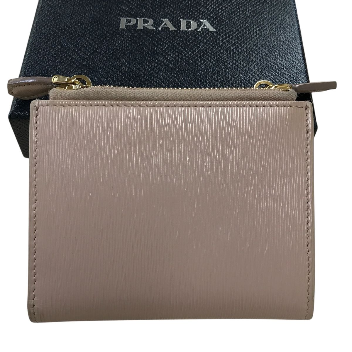 【PRADA】サフィアーノ レザー コンパクトウォレット 1ME001 PRADA】サフィアーノ レザー コンパクトウォレット 1ME001