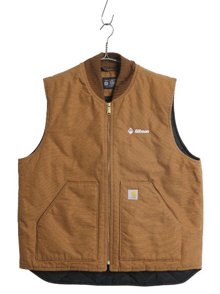 【お得なクーポン配布中!】 ほぼ デッドストック US企画 カーハート 中綿 ダック ベスト メンズ XL ナイロン キルティング ライナー 重ね着 ワーク 企業 大きいサイズ