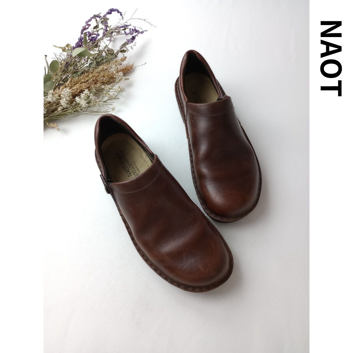 NAOT(ナオト) CLARAクララ /バッファロー サイドジップ レザー