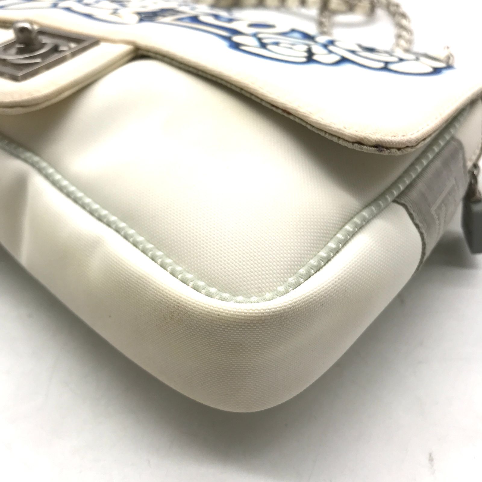 ど*ら様 シャネル カメリア スポーツライン Wチェーン ショルダーバッグ ホワ ど*ら様 シャネル カメリア スポーツライン Wチェーン