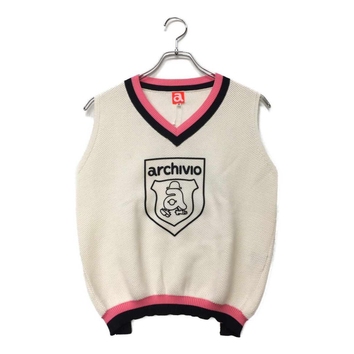 新品未使用　31900円の品　archivio レディース ベスト サイズ36 未使用品 レディース アルチビオ archivio ベスト 36(S) 白 ホワイト