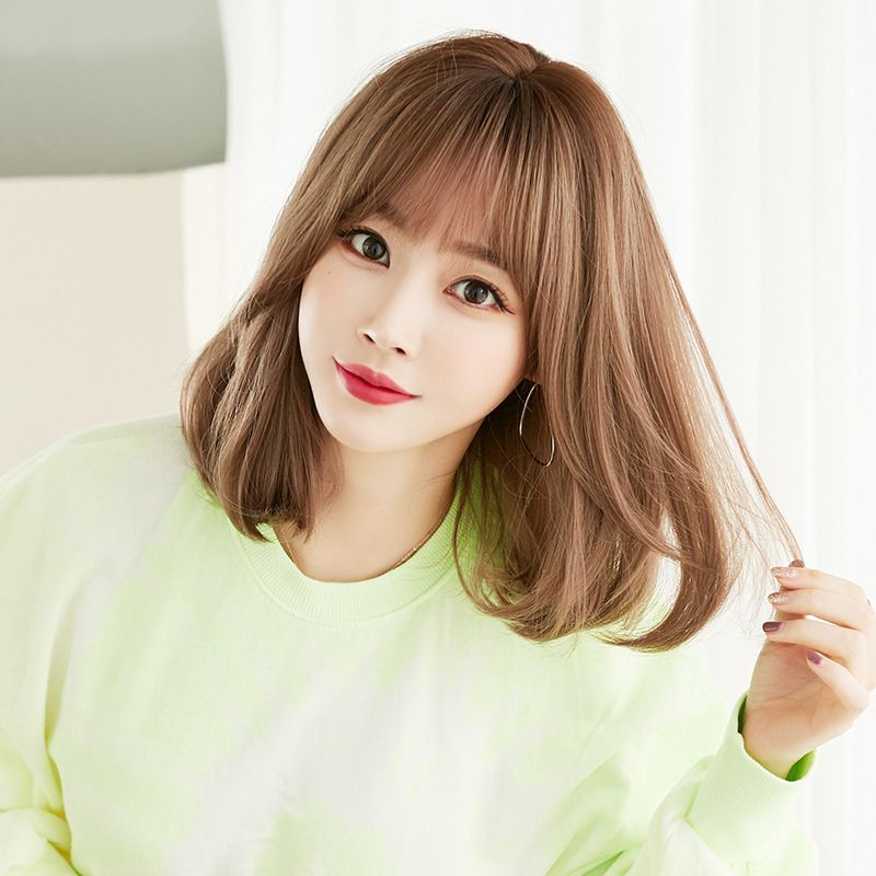 ウィッグ 女性用 ショートヘア 梨花ヘア 肩上の長さ フルカバーヘアピース ナチュラルでふわふわ 鎖骨丈のカール 内巻き