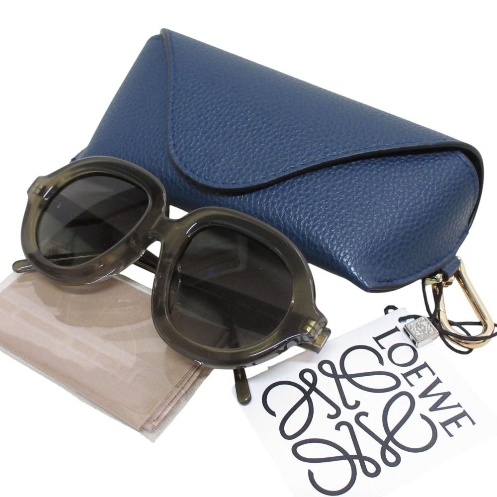 ♥ LOEWE ロエベ サイドロゴ スモーグラデーション ラウンド サングラス LW40105F サイズ 50-20-135 グレー レディース 古着