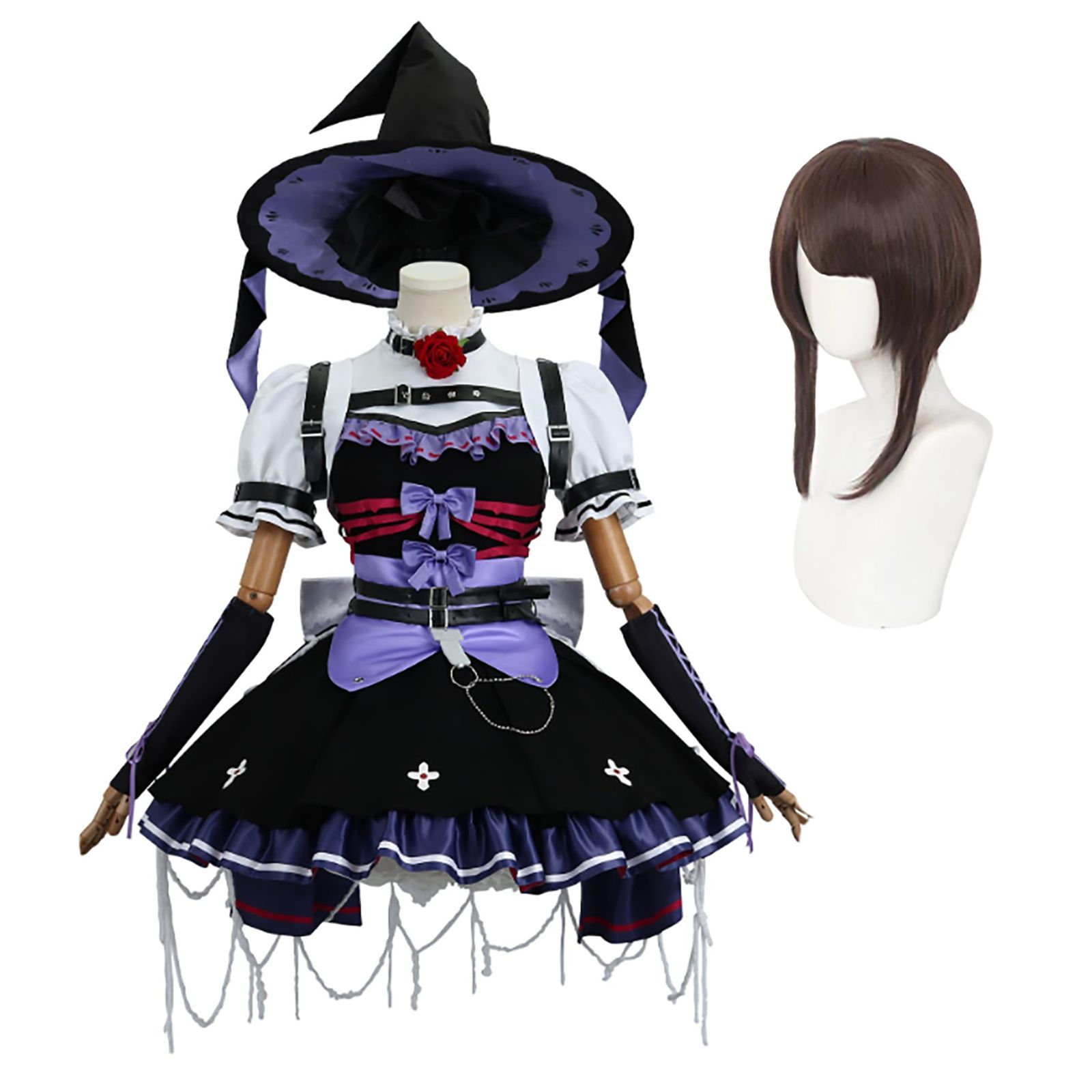 ♥ mvivm スイカ コス アイデンティティ5 第5人格 庭師 エマ?ウッズ コスプレ 衣装 魔女風 ウィッグ付き 演劇服装 コスチューム 文化祭 ハロウィン