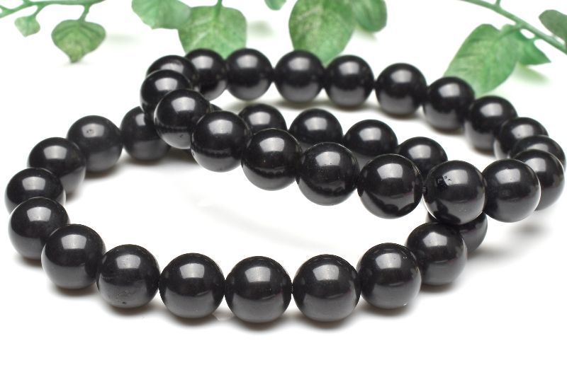 天然石　シュンガイト　まとめ売り 希少レア シュンガイト 10mm ブレスレット 1個売り パワーストーン