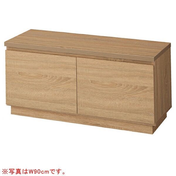 木製収納ボックスロー／台輪タイプラスティックW120c mH44cm 61-651-79-4