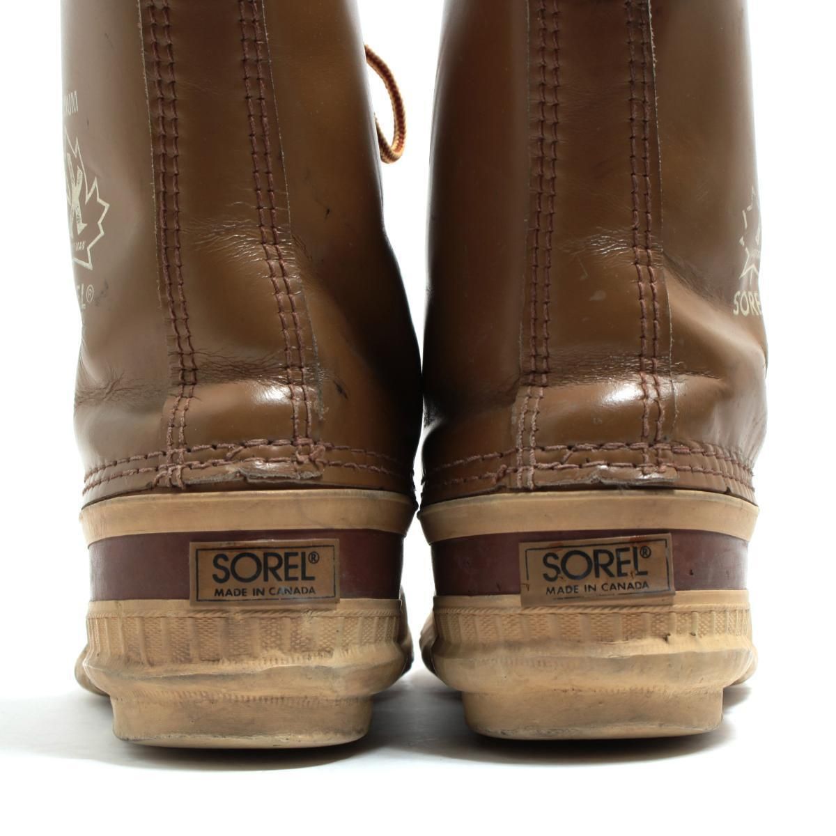 S258◆カナダ製【ソレル SOREL】ビンテージ スノーブーツ ウィンターブーツ 良い味 茶 ブラウン レディース 25cm S258◇カナダ製【ソレル SOREL】ビンテージ スノーブーツ