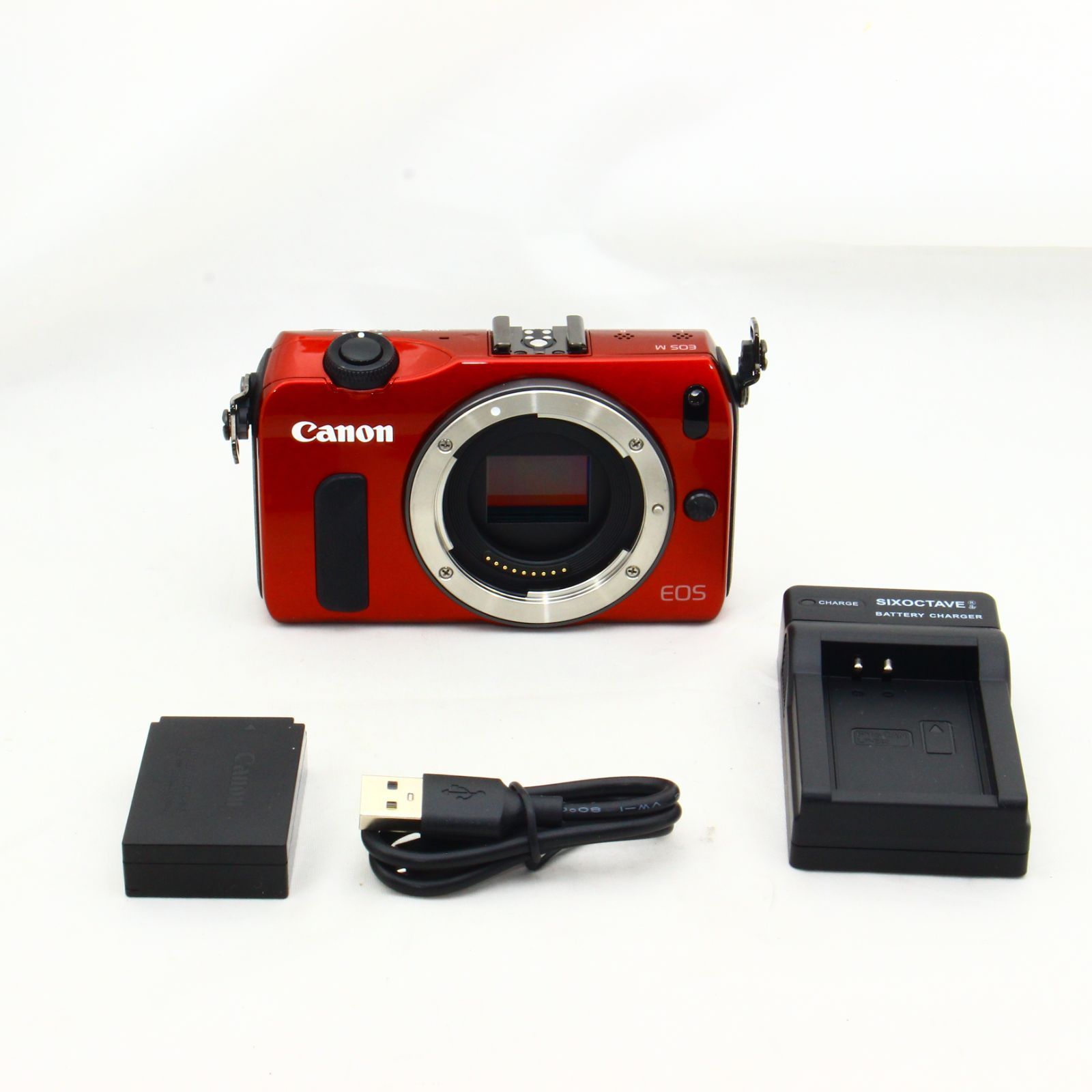 Canon ミラーレス一眼 EOS M レッド ボディ EOS M RED - メルカリ