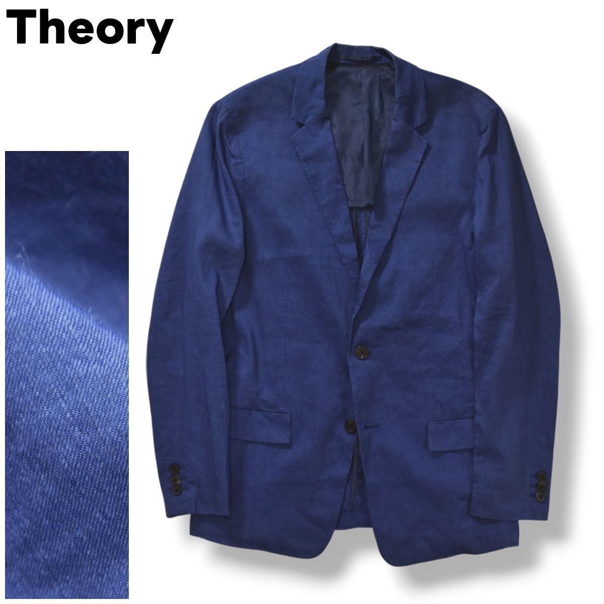 【現行タグ】Theory セオリー ノーカラージャケット リネン混 日本製 theory / セオリー | リネン混 ノーカラー ジャケット | 4