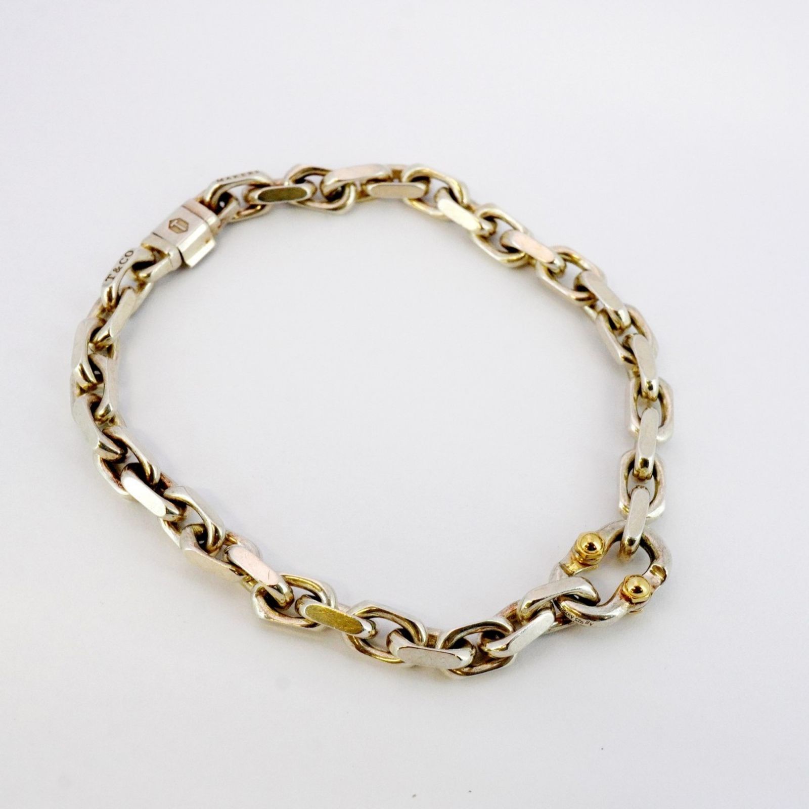 ティファニー Tiffany ティファニー ブレスレット メイカーズ 18KYG イエローゴールド シルバー925レディース