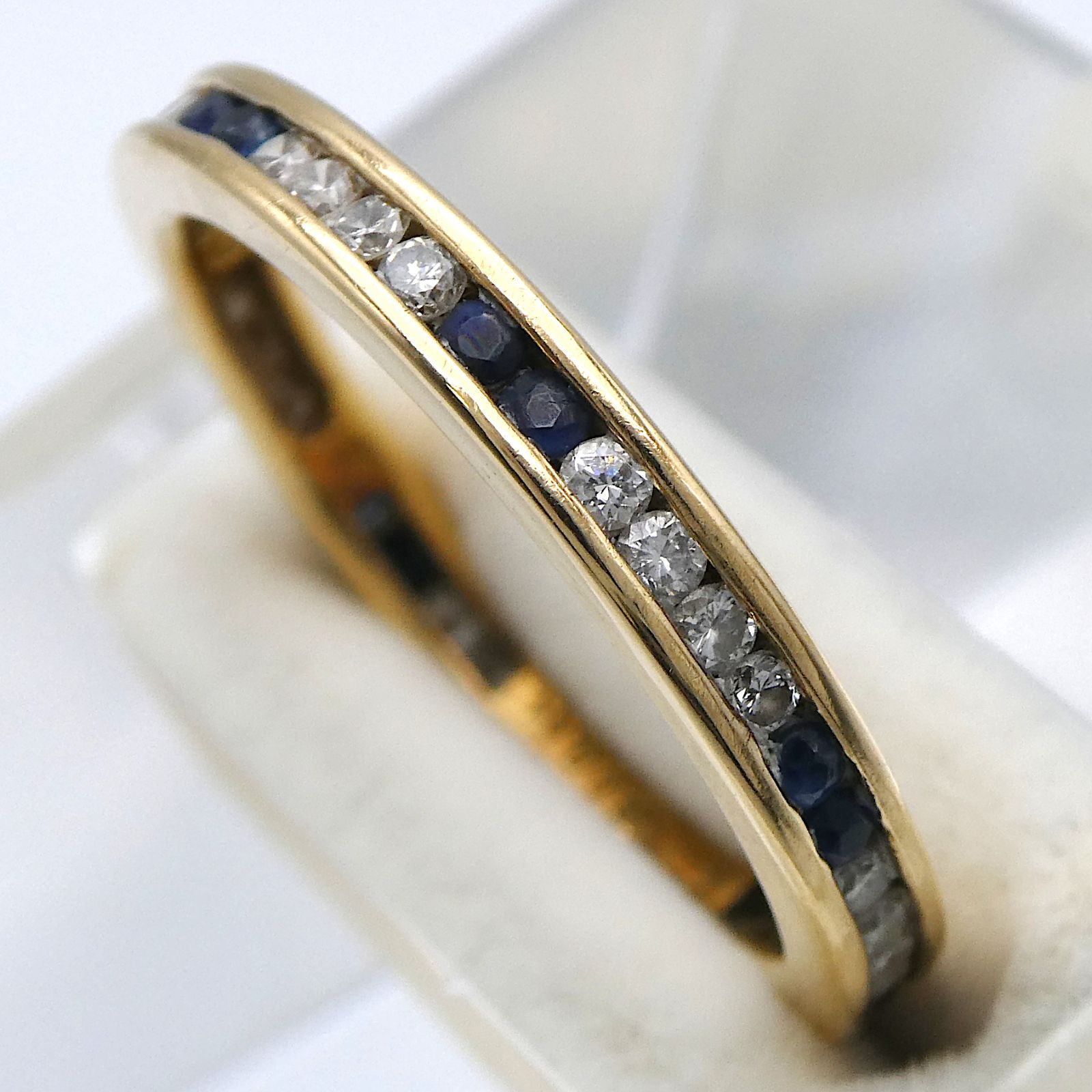 リング K18 ダイヤモンド0.44ct サファイア0.28 16号 - メルカリ