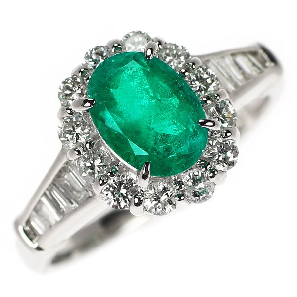 Pt900 エメラルド ダイヤモンド リング 1.20ct D0.68ct - メルカリ