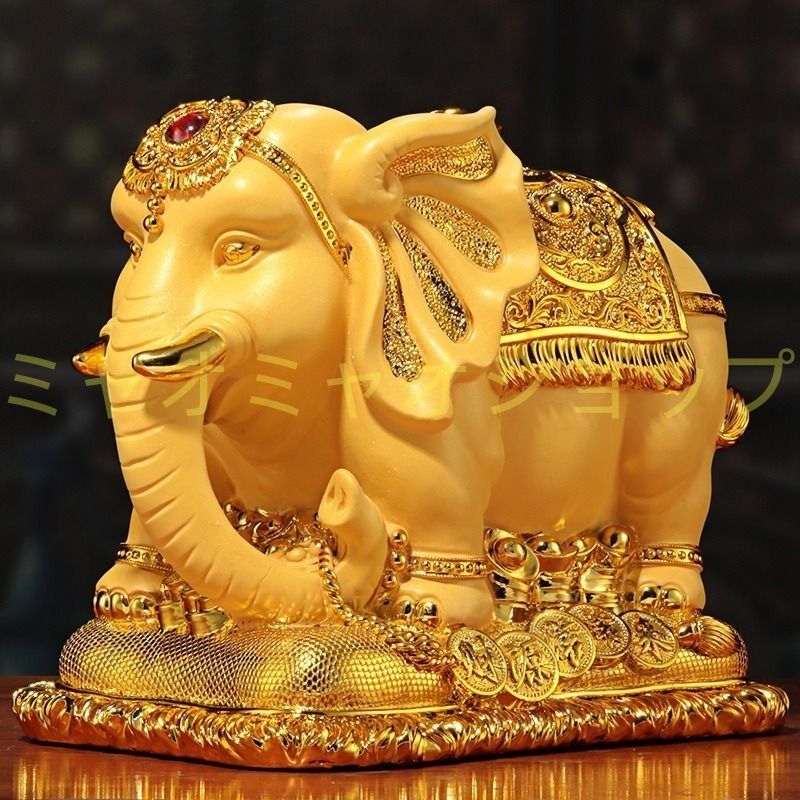 ガネーシャ 像 貯金箱 置物 金色 神様 富神 財 金運 健康運 幸運