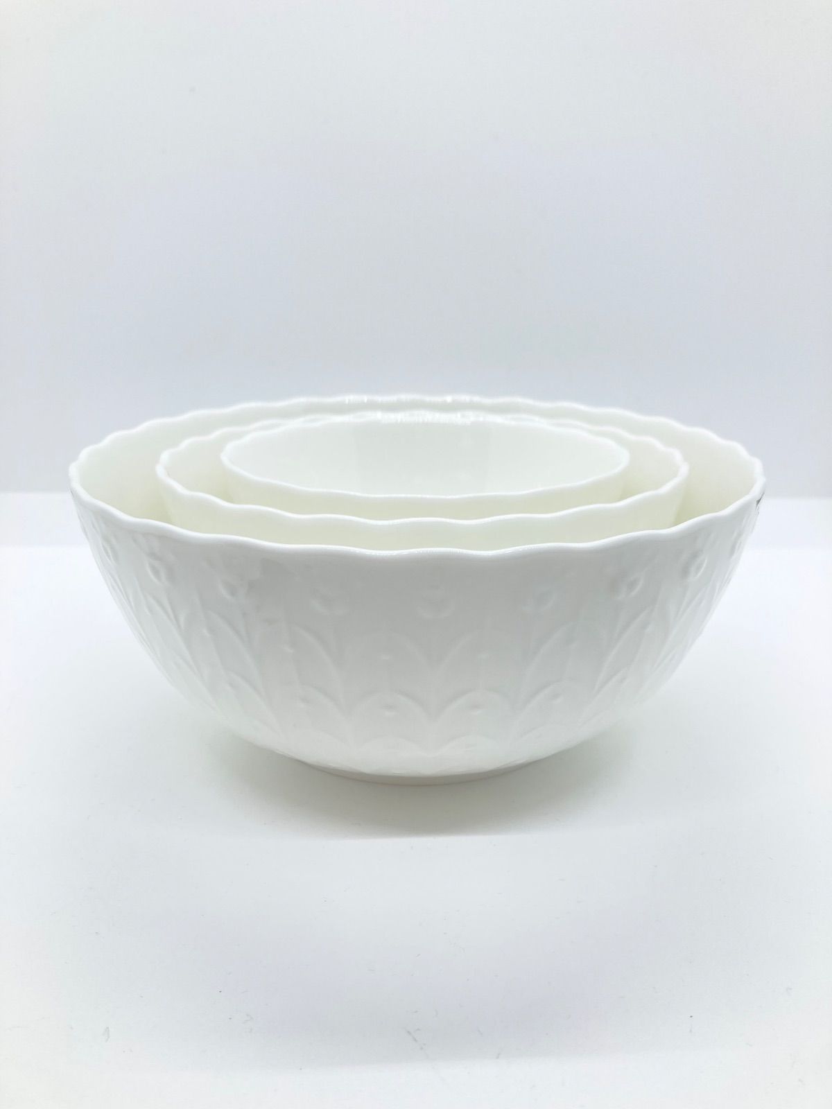 ナルミ シルキーホワイト 入れ子ボウルセット ボウル セット 食器セット 食器 洋食器 白 ホワイト サラダ