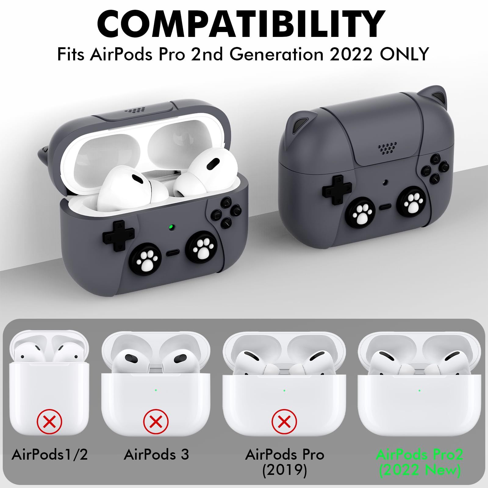 即納】NIUTRENDZ AirPods Pro2 ケース かわいい エアーポッズ