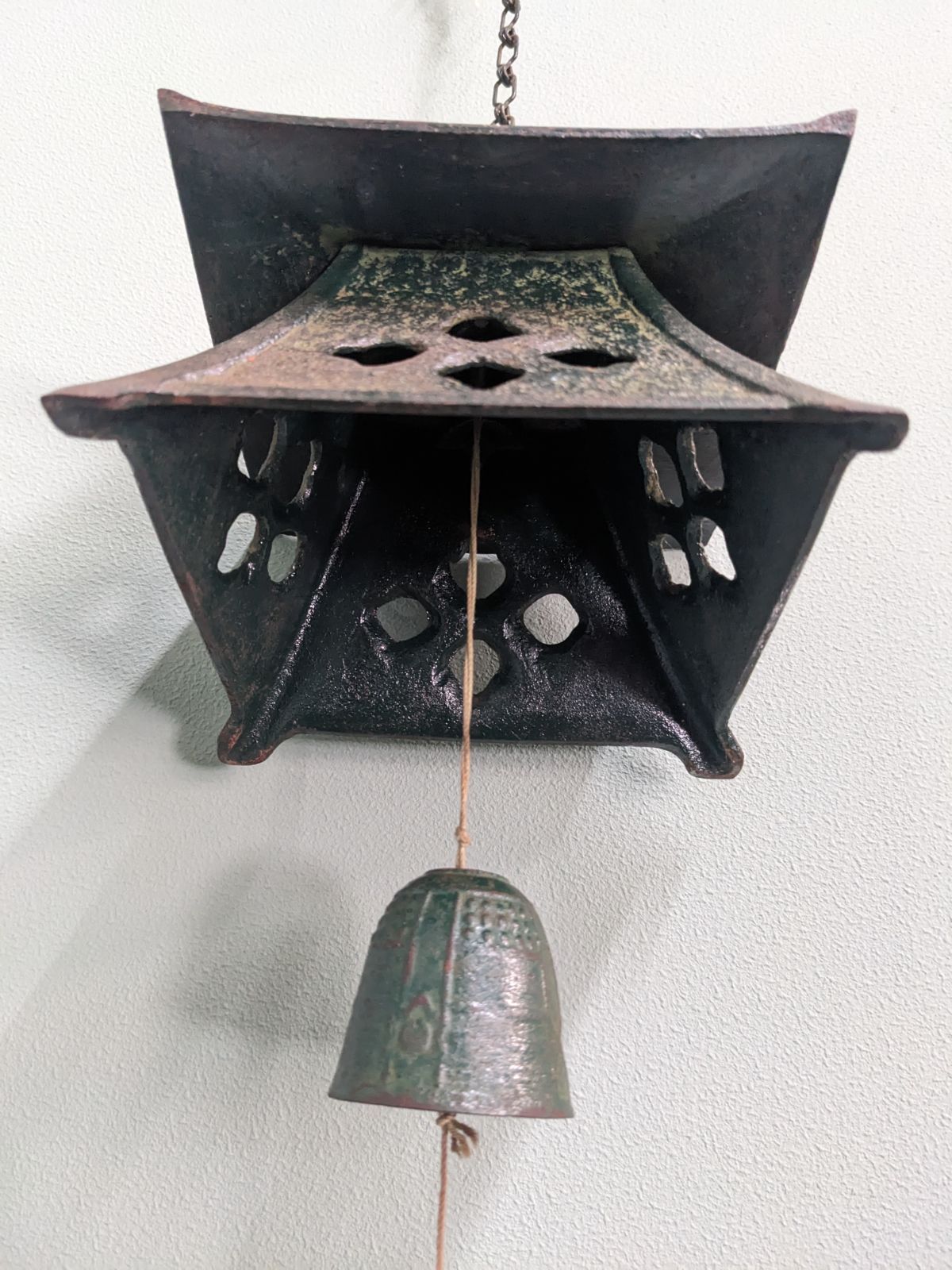 年代物 南部鉄器 岩鋳 吊り灯篭 伝統工芸 アンティーク 骨董品 レトロ