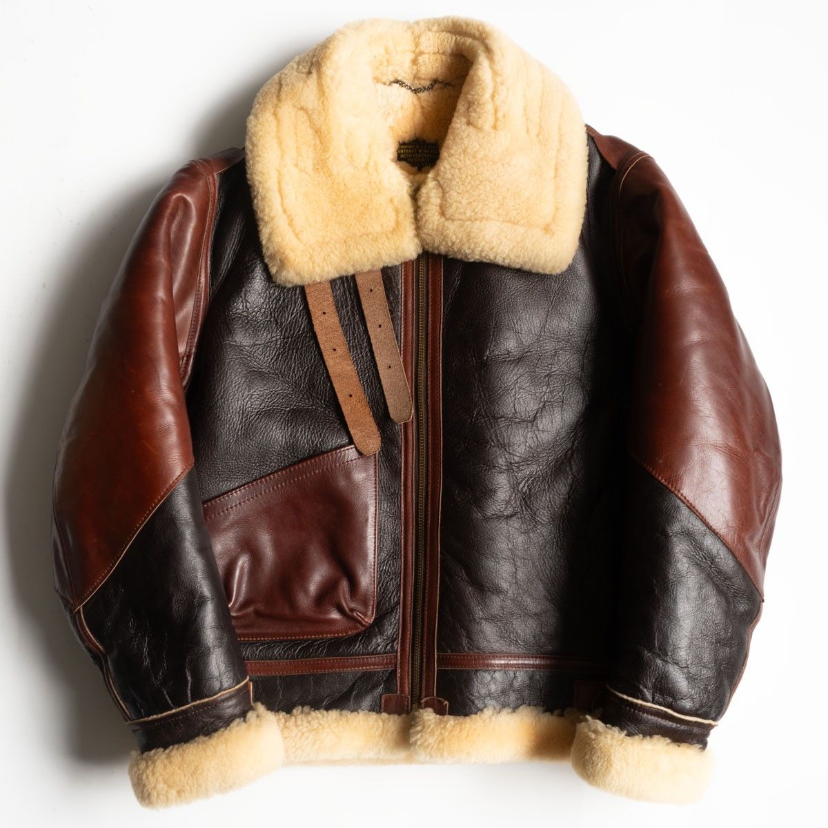 美品/大戦モデル】AERO LEATHER【B-3 ムートン フライトジャケット】36