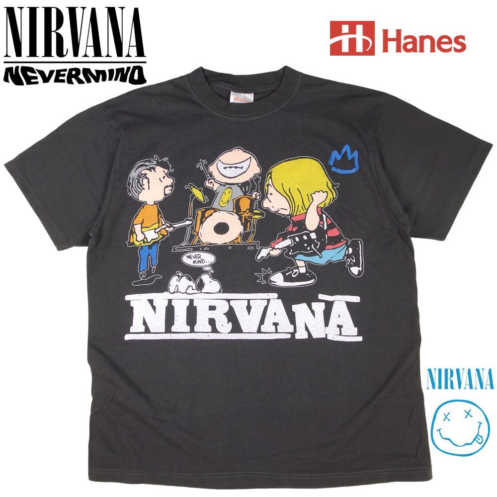 273 NIRVANA ニルヴァーナ Tシャツ 美品 Hanes製 チャコール L