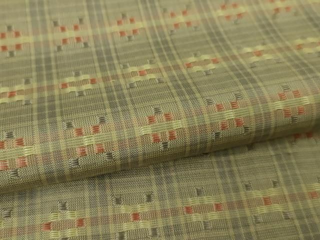 平和屋本店□極上 与那国花織 紬 摘要崎原キヨ作 証紙付き 逸品