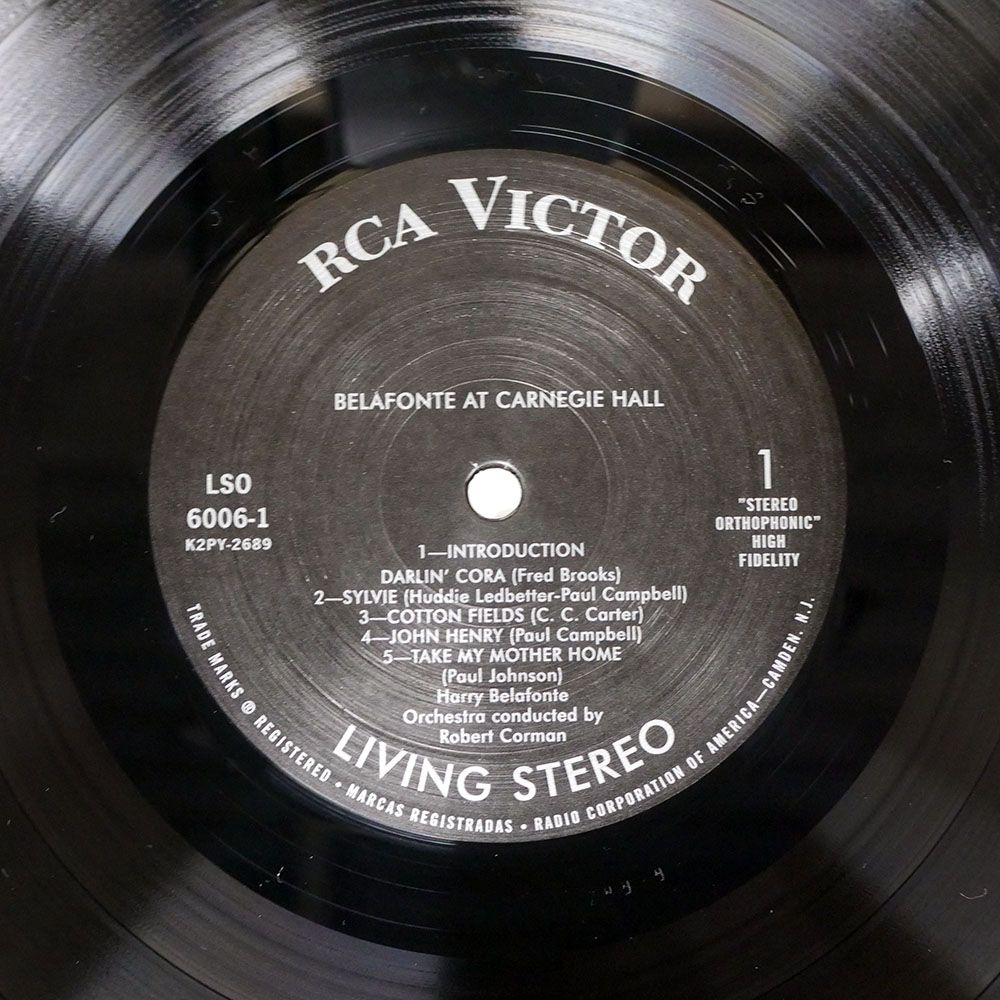 Live At Carnegie Hall 1969 レコード新品未使用 HARRY BELAFONTE / At Carnegie Hall (LP) / RCA Victor
