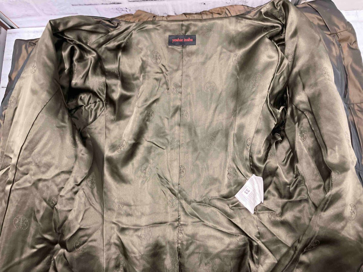  YOSHIE INABA ダウンコート ブラウン サイズ9 ヨシエイナバ レディース その他 トップス