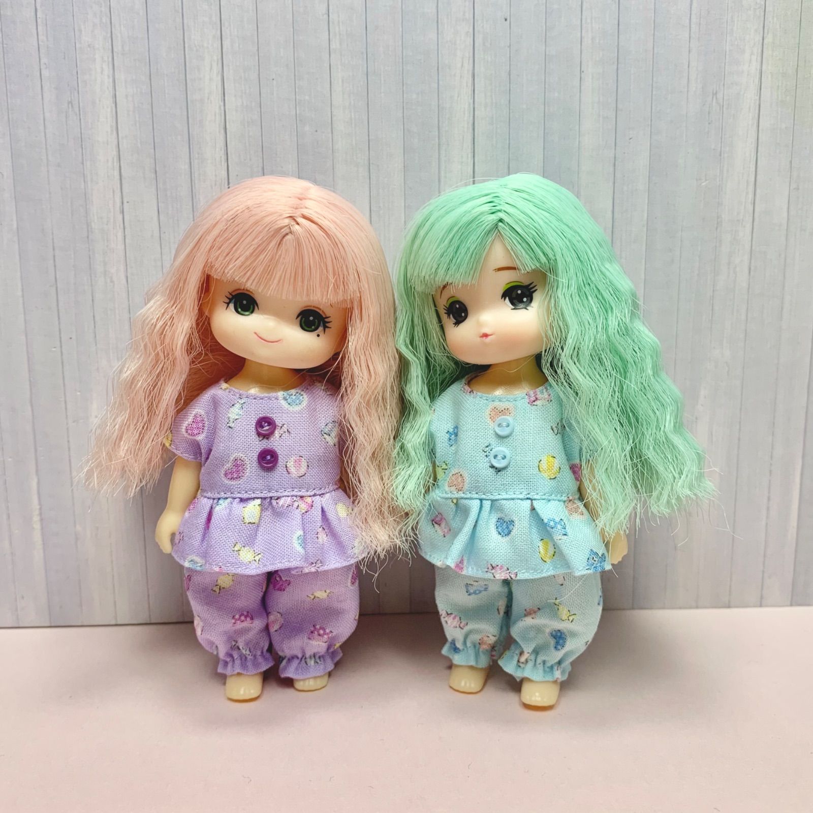 リカちゃん ミキちゃんマキちゃん 服 2着セット キャンディー柄