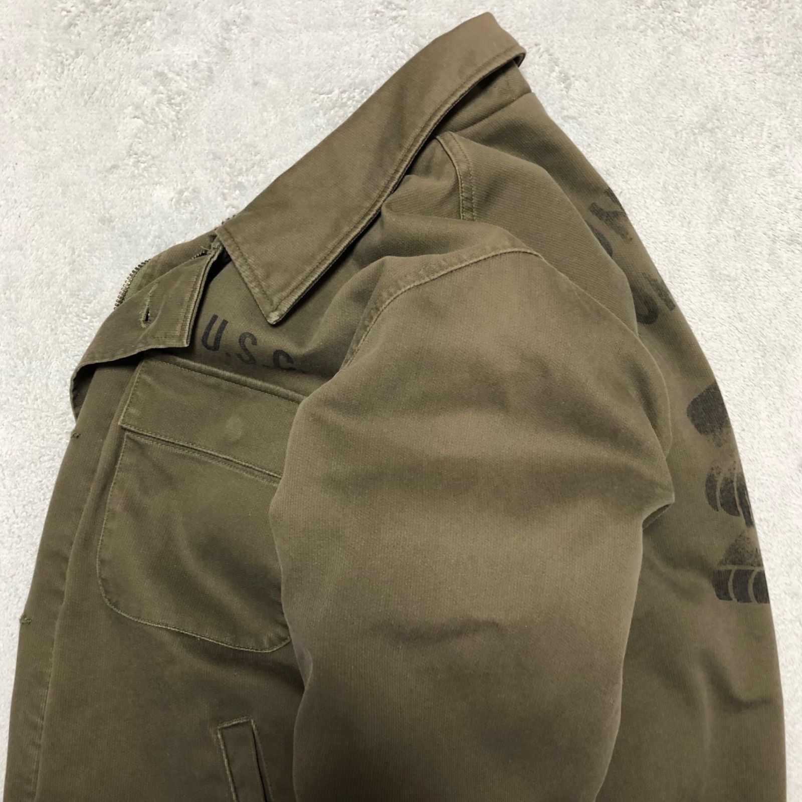 ラディアル　デッキジャケット RADIALL A-2 デッキジャケット バックプリント UNDEAD SMOKING