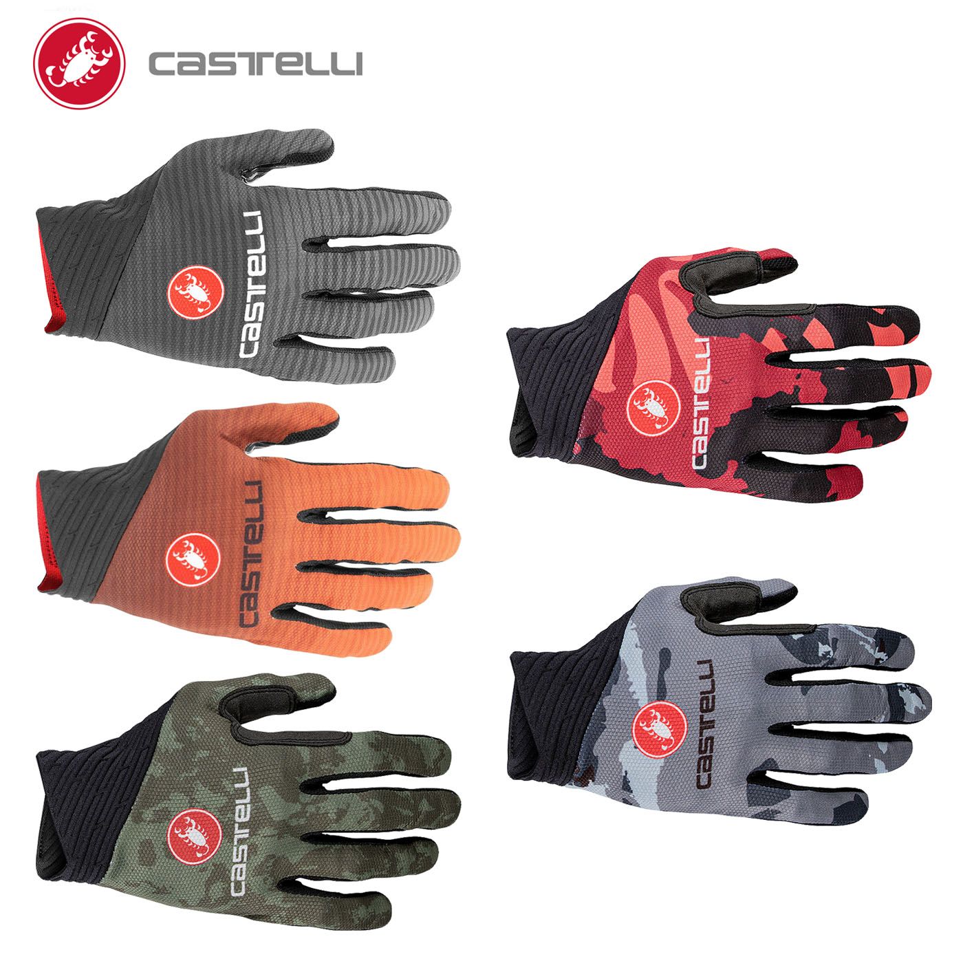 直営店2025新作。 CASTELLI 19524 CW 6.1 UNLIMITED GLOVE カステリ シクロクロス 強力グリップ 長指グローブ