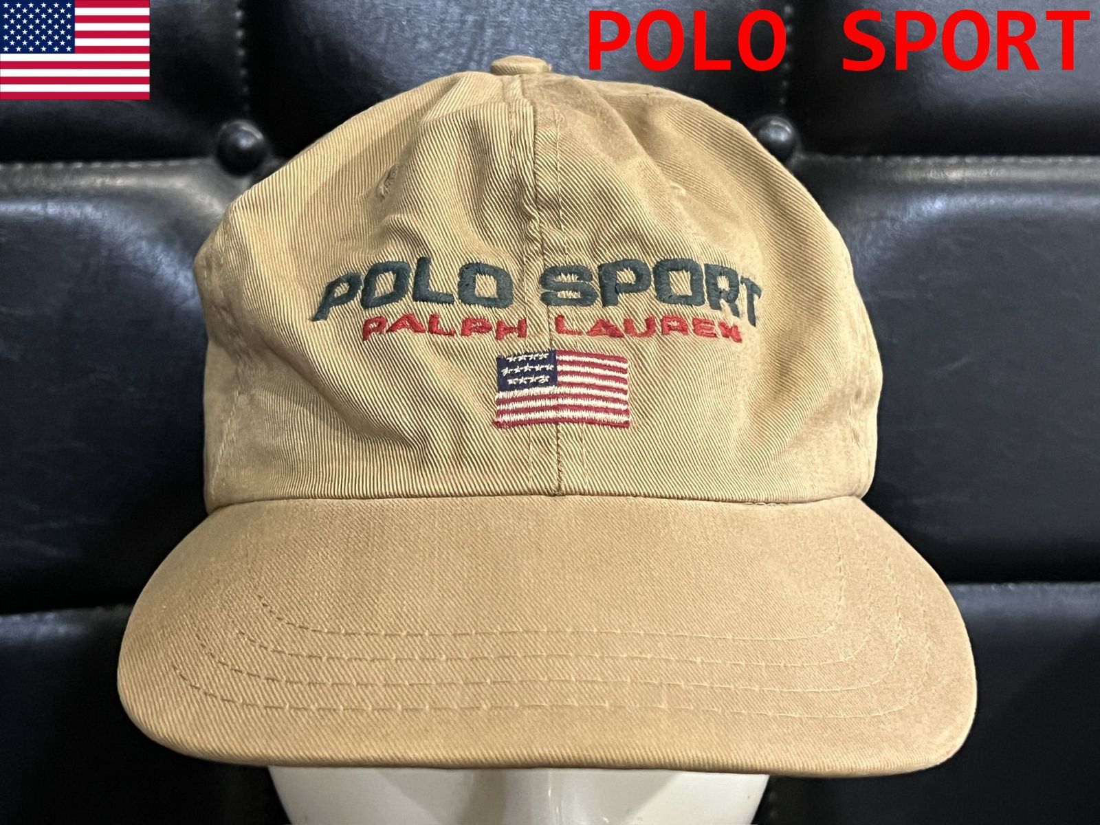 90s USA製 POLO SPORT ラルフローレンPロゴ刺繍CAP キャップ 90s USA製 POLO SPORT ラルフローレンPロゴ刺繍CAP キャップ 90s POLO